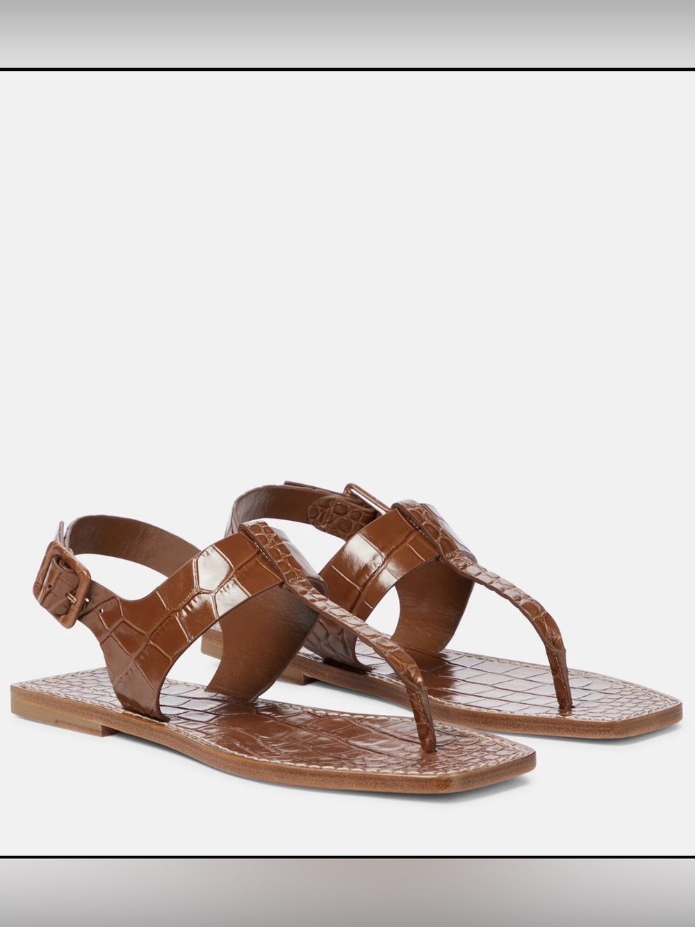 AUTHENTIC Christian Louboutin Cubongo Square Toe Flat Sandal Tan 42